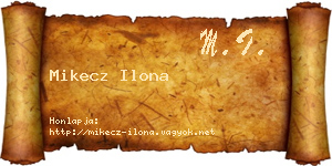 Mikecz Ilona névjegykártya
