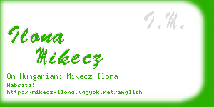 ilona mikecz business card